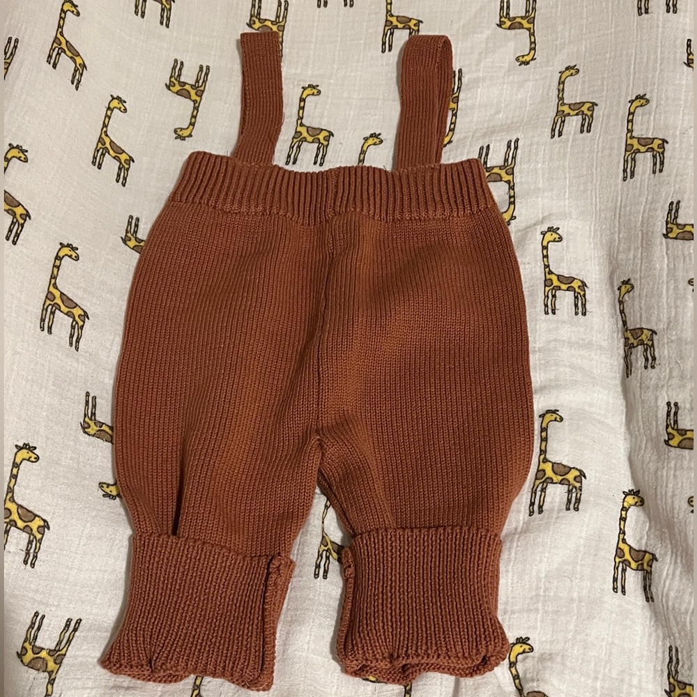 Knit Suspenders Overalls Pants / Cotton Knitted / Boho Baby Toddler / Unisex